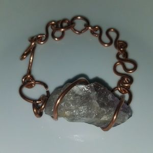 Copper Wrapped Amethyst Bracelet